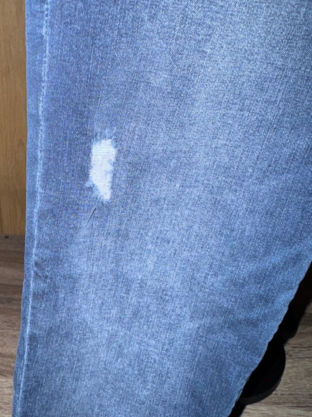Spanx Distressed Denim Leggings Medium Pull-On High Rise Jeans/Blue - Picture 11 of 16